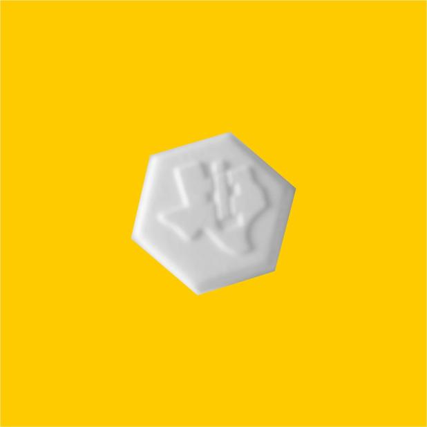 promotional peppermints with logo hexagon shaped