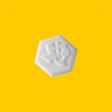 promotional peppermints with logo hexagon shaped