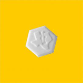 promotional peppermints with logo hexagon shaped