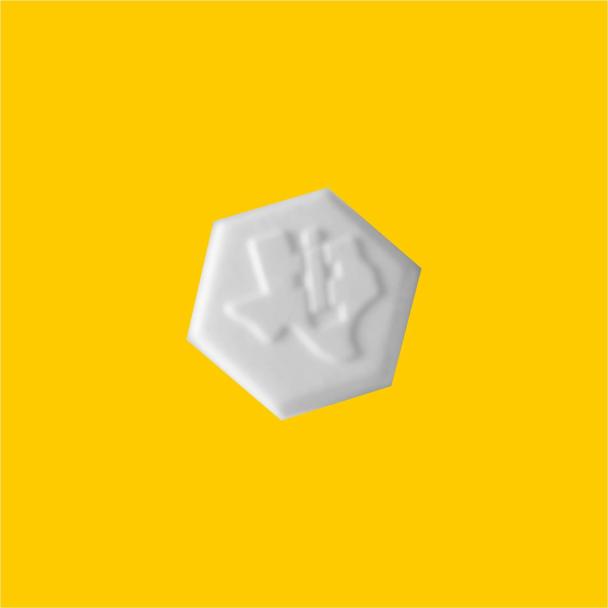 promotional peppermints with logo hexagon shaped