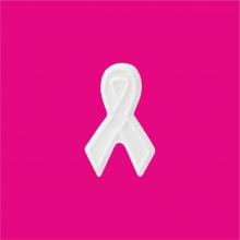 Pink ribbon shaped mints