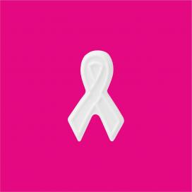 Pink ribbon shaped mints