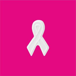 Pink ribbon shaped mints